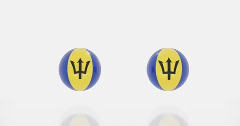 Barbados flag symbol Stock Footage 195283411