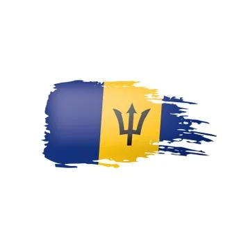 Barbados flag, vector illustration on a white background Stock Illustration