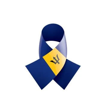 Barbados flag, vector illustration on a white background. Stock Illustration