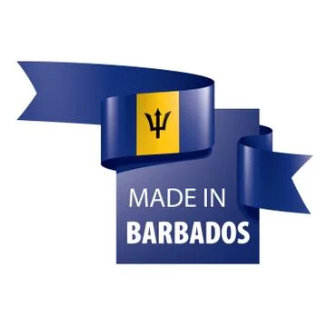Barbados flag, vector illustration on a white background. Stock Illustration