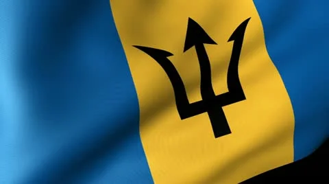 Barbados Flag Waving Stock Footage 12204162