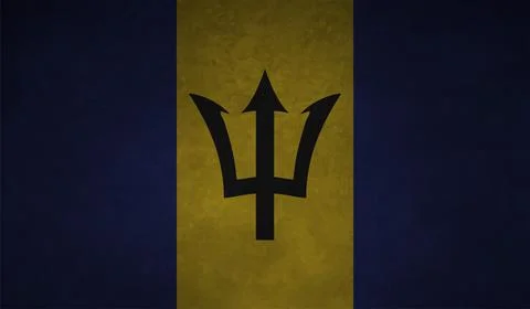 Barbados grunge flag. Vector illustration. Illustrazione stock