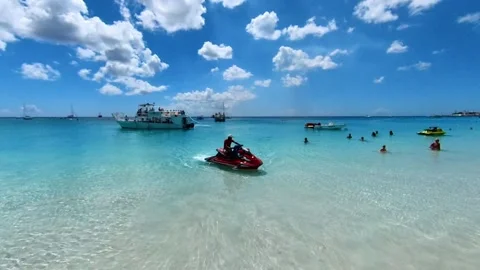 Barbados Jet Ski Stock Footage 302011798