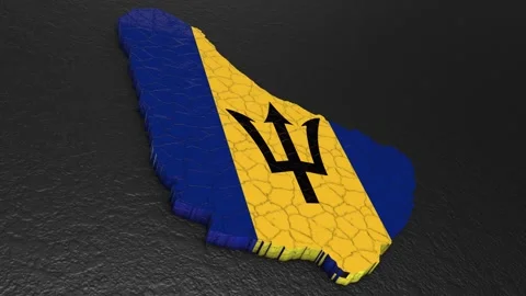 Barbados map 3d. 3d map of Barbados. Stock Footage 271095153