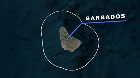 Barbados Map Animation Stock Footage 273237117