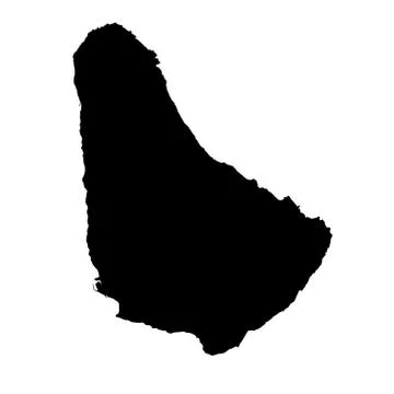 Barbados map - filled hand-drawn map Ilustración de archivo