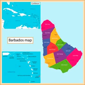 Barbados Map Stock Illustration