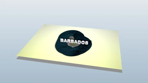 Barbados Map Unfolding Stock Footage 284500755