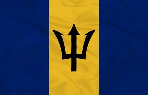 Barbados National Flag 스톡 일러스트