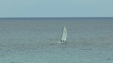 Barbados Sea Catamaran Stock Footage 106255710