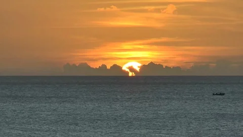 Barbados Setting Sun Time Lapse Stock Footage 110734958