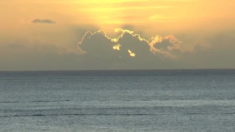 Barbados Setting Sun Time Lapse Stock Footage 111013654