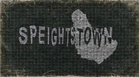 Barbados Speightstown Typography Map Stock Illustration