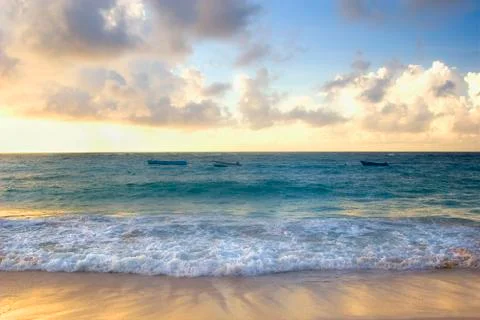 Barbados sunset Stock Photos