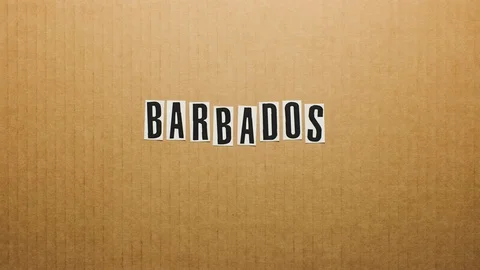 Barbados title stopmotion opener Stock Footage 102450222