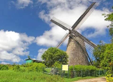 Barbados windmill Stock Photos