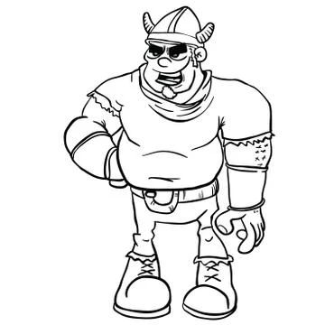 Barbarian black Stock Illustration