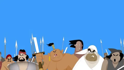 Barbarian Warriors Preparing for Battle Stock Footage 242741295