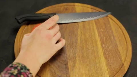 Barbecue and vegetables on a black table Top. Slide. Slow motion Stock Footage 81713134