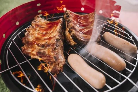 Barbecue background Stock Photos