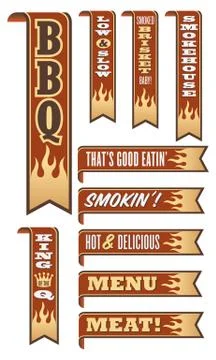 Barbecue Banners Stock Illustration