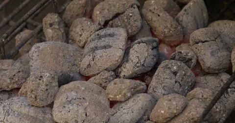 Barbecue Briquettes Stock Footage 77780647