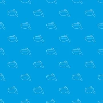 Barbecue brush pattern vector seamless blue Stock Illustration