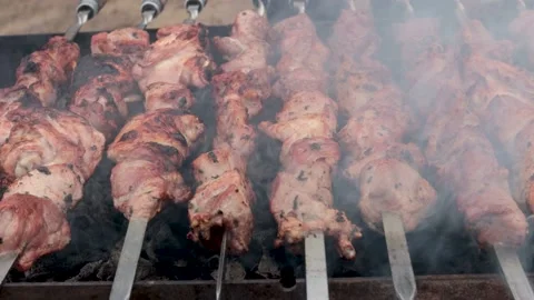 Barbecue on the chargrill Stock Footage 139376942