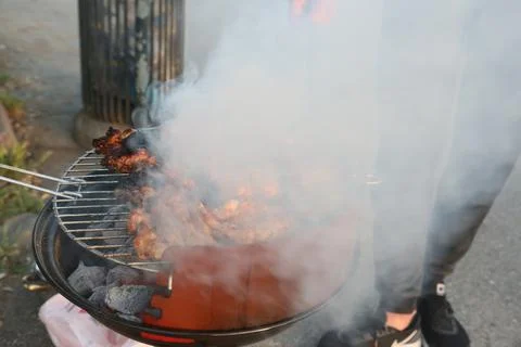 Barbecue chicken chops Stock Photos
