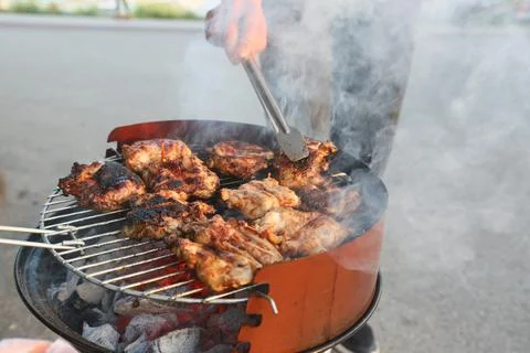 Barbecue chicken chops Stock Photos