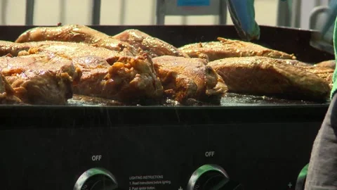 Barbecue Chicken grill Stock Footage 163482334