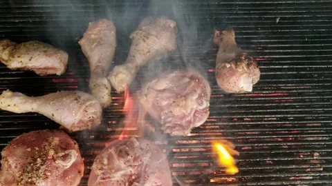 Barbecue Chicken Slide Stock Footage 190949952