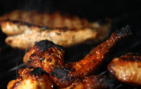 Barbecue close up Stock Photos