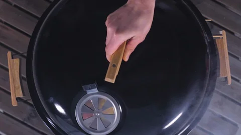 Barbecue in close-up, slow motion Video stock 128179369