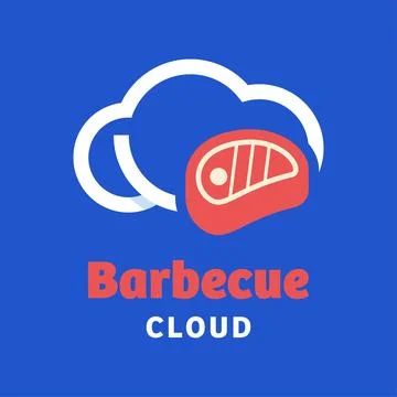 Barbecue Cloud Logo Stock Illustration