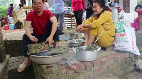Barbecue on the coal stove Stock Footage 72970104