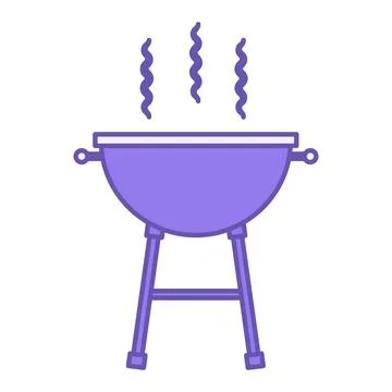 Barbecue Colored Icon. Vector Icon. Grill, Cooking. Camping. Camping and To.. Stock Illustration