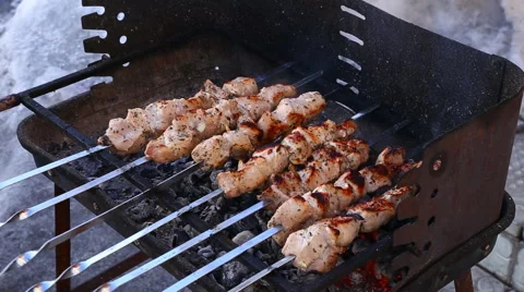 Barbecue cooking. Stock Footage 47843575