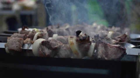 Barbecue Cooking Stock Footage 62525779