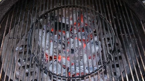 Barbecue with ember in close-up. Stock Footage 148081859