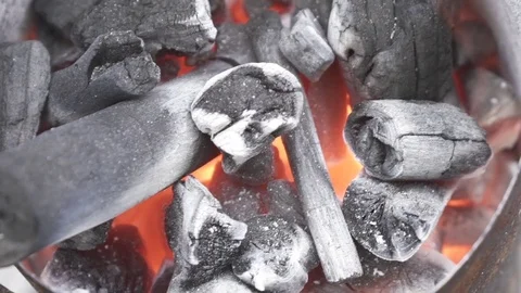 Barbecue embers Stock Footage 82022602