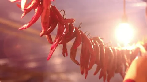 Barbecue fest (paprika string-row) Stock Footage 11884333