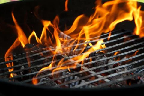 Barbecue fire background Stock Photos