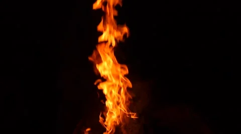 Barbecue Fire, Bonfire - Slow Motion Half Speed Video stock 50797033