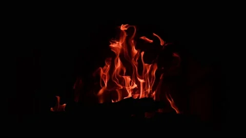 Barbecue fire in the darkness Stock Footage 202520942