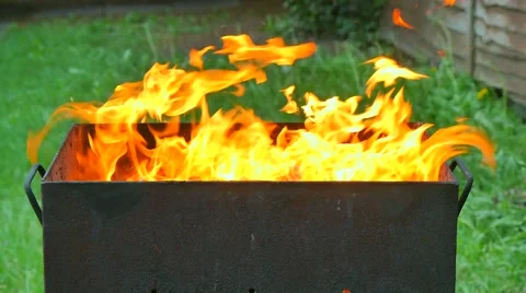 Barbecue fire Stock Footage 49921813
