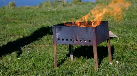 Barbecue fire nature Stock Footage 63431452