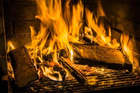 Barbecue fire Stock Photos