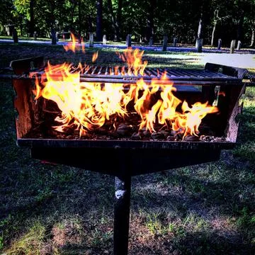 Barbecue Fire Stock Photos