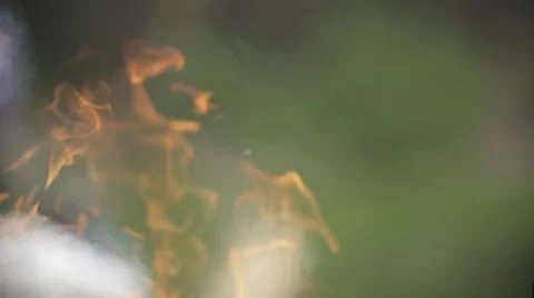 Barbecue fire in Slow motion Stock Footage 40644799